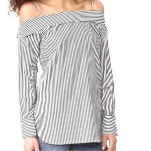 GUEST EDITOR striped off the shoulder top